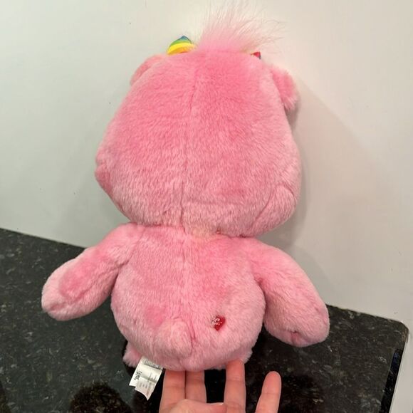 Care Bears Rose Pink   Cheer Bear Rainbow Belly Plush 15 Inch - Picture 6 of 12